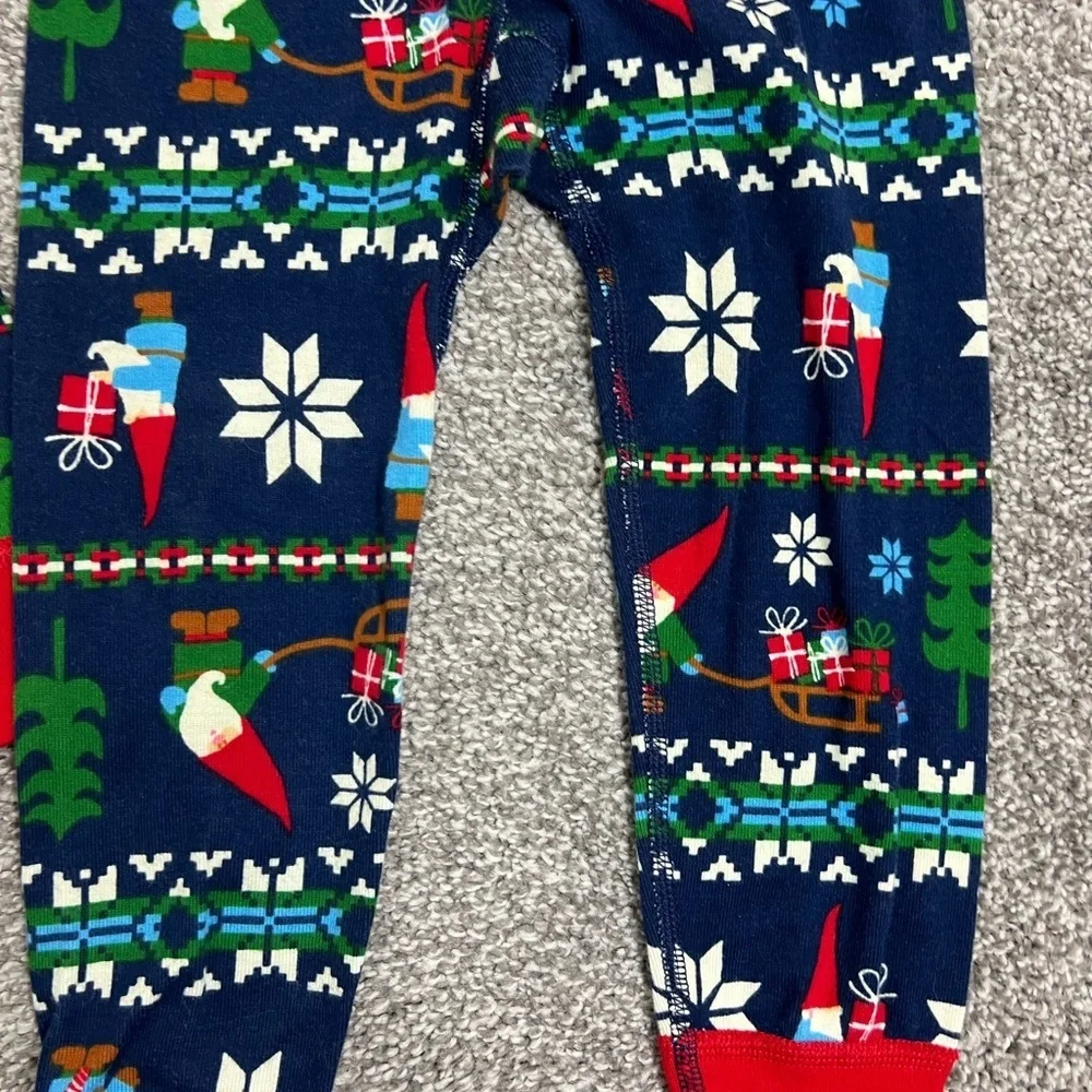 Hanna Andersson Organic Cotton Long John Festive Kids Pajamas NEW  size 3T